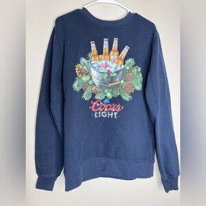 Coors Light Navy Blue Men's Crewneck Sweater